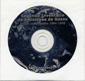 Portada de Segundo inventario de emisiones de gases: efecto invernadero 1994-1998